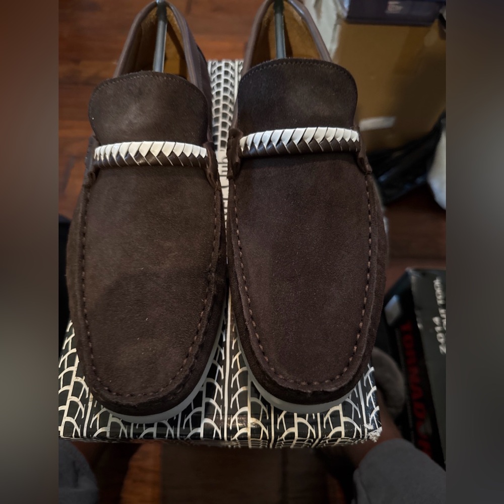 NEW! Driver Club USA Los Angeles Brown Suede Casual Loafers Men's Size 10 M